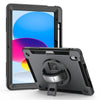 USP Rugged Apple iPad Air (10.5') (3rd Gen) Case Black - Built-in-Kickstand, Hand & Shoulder Strap, DropProof, 5 Years Warranty