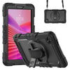 USP Rugged Lenovo Tab One (8.7*) Case Black - Heavy Duty, Built-in-Kickstand, Hand Strap & Shoulder Strap, Raised Edges, 5 Years Warranty