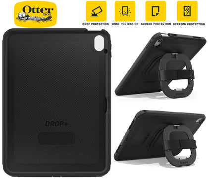 OtterBox Defender Apple iPad (10.9') (10th Gen) Case with Kickstand, Screen Protection and Strap ProPack - Black (77-90431),7 Years Warranty