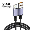 USP Lightning to USB-A Cable (30CM) Black - Quick Charge & Connect, 2.4A Rapid Charge, Nylon Weaving,Apple iPhone/iPad/MacBook, 5 Years Warranty