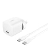 Belkin BoostCharge 25W USB-C PD 3.1 Cubic Wall Charger - White (WCA012auWH),Portable & Powerful,Apple,Samsung,MFI-Certified,CEW $2500,2 Years Warranty