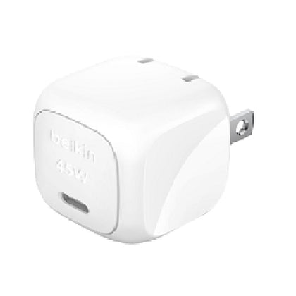 Belkin BoostCharge Compact 45W USB-C PD 3.1 Wall Charger + USB-C to USB-C Cable 60W (1M) - White (WCA013au1MWH-B6),Safe & Efficient, 2 Years Warranty
