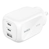 Belkin BoostCharge Pro 100W 3-Port GaN Wall Charger - White (WCH016AUWH), 2x USB-C, 1x USB-A, Compact Laptop Charger, CEW $2500, 2 Years Warranty