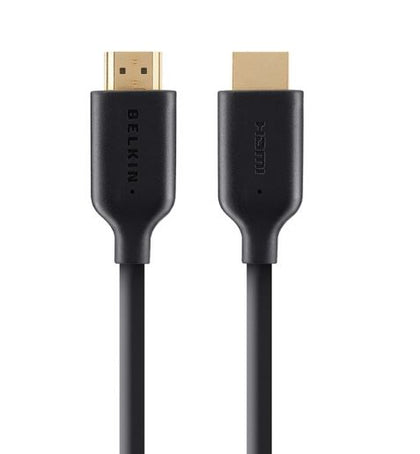 Belkin High Speed HDMI Cable with Ethernet 4K/Ultra HD Compatible (1M) - Black(F3Y021bt1M),3D Compatible, 4K Cinema resolution