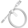 OtterBox Lightning to USB-A Premium Cable (2M) - White (78-52641), 3 AMPS (60W), MFi,10K Bend/Flex,480Mbps Transfer,Braided, 2 Years Warranty
