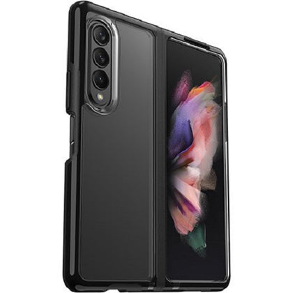 OtterBox Symmetry Flex Samsung Galaxy Z Fold3 5G (7.6') Case Black Crystal (Clear/Black) - (77-87371), DROP+ 2X Military Standard, 7 Years Warranty