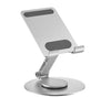 Brateck PHS06-6 FOLDING ALUMINUM PHONE & TABLET STAND WITH 360° ROTATION Fits smartphone and tablet ≤10“ - Silver (LS)