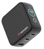Verbatim Mini GaN Charger 100W with Display  Compact 3-port wall charger with USB-C® Power Delivery and Quick Charge 3.0