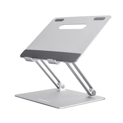 Simplecom CL520 Adjustable Aluminium Ergonomic Riser Stand for Laptop MacBook, Adj 15cm, Tilt, 10'-17', 4kg, 0.9kg, Airflow, Anti-slip, Silver.