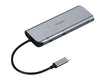 Targus Dual Video Mobile Dock with 140W EPR Pass-Thru USB-C 3.2 Ethernet 2xHDMI 2x USB-A 2xUSB-C Silver USB-C with 140W PD 3Y WTY