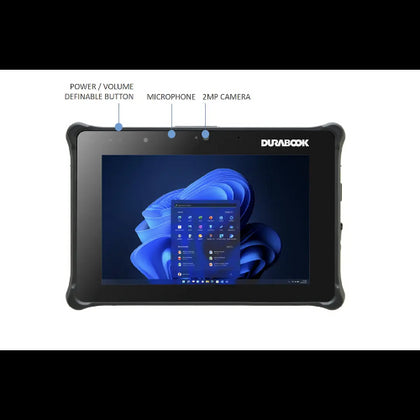 DURABOOK R8, 8' FHD, Intel® Pentium® Gold 8500, Windows 11, 8GB RAM, 128GB PCIe SSD,Wi-Fi 6E, Bluetooth v5.3, 2MP Front Camera, 3 year Warranty