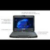 DURABOOK S14I, 14' Sunlight Readable Full HD (1000 nits), Intel® Core™ Ultra 5 125U, Windows 11, 16GB RAM, 512GB PCIe SSD,Wi-Fi 7,  3 year Warranty