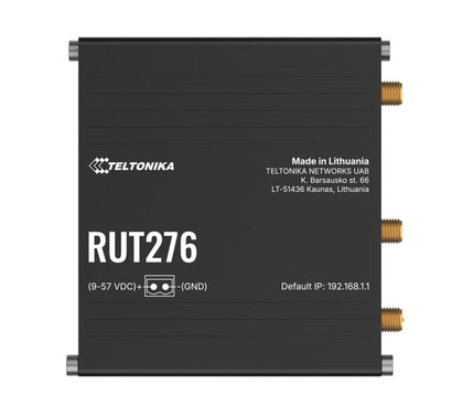 Teltonika RUT276 Compact Redcap 5G Router, Built-in RS232/RS485,2 x SIM Slots, 2 x RJ45 ports, 10/100 Mbps, PSU Excluded