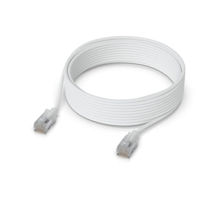 Ubiquiti UniFi Premium Patch Cable, 12M, White, Ultra-thin Braided Patch Cable, Designed And Optimized For 10 GbE Networking.