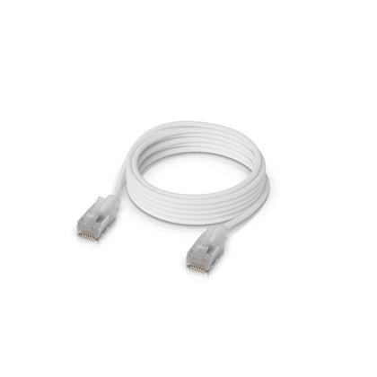 Ubiquiti UniFi Premium Patch Cable, 5M, White, Ultra-thin Braided Patch Cable, Designed And Optimized For 10 GbE Networking.