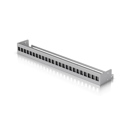 Ubiquiti 24-Port Blank Keystone Patch Panel, Silver, 1U 24-port, Ideal for Keystone Module Installation, 2Yr Warr