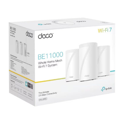 TP-Link Deco BE65(3-pack) BE11000 Whole Home Mesh Wi-Fi 7 System (WIFI7)