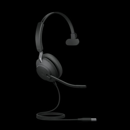 Jabra Evolve2 40 SE Wired USB-A UC Mono Headset, 360° BusyLight, Noise Isolationg Ear Cushions, 2Yr Warranty, Plug-and-play, 3-Microphone Technology