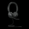 Jabra Evolve2 40 SE Wired USB-C UC Stereo Headset, 360° BusyLight, Noise Isolationg Ear Cushions, 2Yr Warranty, Plug-and-play, 3-Microphone Technology