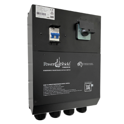 PowerShield Wall Mount 1:1 Maintenance Bypass Switch for 6-10kVA UPS, HW, Interlocked, facilitates safe maintenance procedures