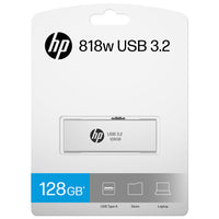 (LS) HP x818w 128GB USB 3.2 Flash Drive Silver Metal, PCBA 3.2