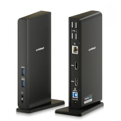 mbeat® USB-C/A Dual HDMI DisplayLink Docking Station Dual Full HD 1080p @60Hz 2 × HDMI 1.3 1 × USB-B 3.0 2 × USB-A 3.1 Gen 1 4 × USB-A 2.0
