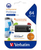 Verbatim 64GB Antibacterial Pinstripe USB 3.0 Drive (with Microban®) Black