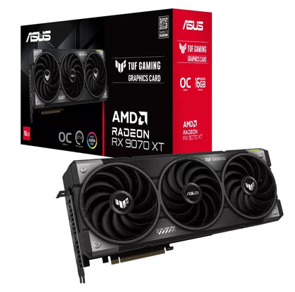 ASUS AMD Radeon TUF-RX9070XT-O16G-GAMING RX 9070 XT OC Edition 16GB GDDR6 Power Connectors 3 x 8-pin