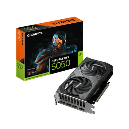 Gigabyte GeForce RTX™ 5050 WINDFORCE OC 8G, 20 Gbps, GDDR6, 128 bit, PCI-E 5.0, DirectX 12 API, PSU 550W, 8 Pin*1, DisplayPort 2.1b *2, HDMI 2.1b *2