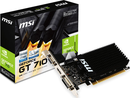 MSI nVidia Geforce GT 710 2GB LP Low Profile VGA CARD GDDR3 2560x1600 1xHDMI 1xDVI PCIE2.0x16 954 MHz Core Clock(LS)
