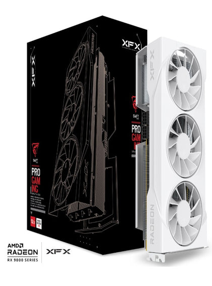 XFX Swift AMD Radeon RX 9070GRE White Triple Fan Gaming Edition with 12GB GDDR6 HDMI 3xDP, AMD RDNA™ 4 (RX-97GRE29W7)