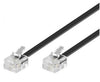 Astrotek Telephone Extension Cable 2m - Black PVC Jacket