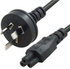 CloverPower Cable Australia - 3-Pin Power Cord with 0.6m Cable and IEC C5 Connector in Black - Ideal for Cable Rework by UBQ Rework
