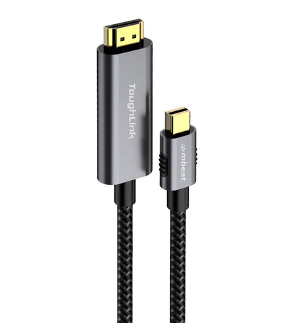 Mbeat ToughLink 1.8m Braided Mini DisplayPort to HDMI Cable - High-Quality Connectivity Solution for Clear Displays