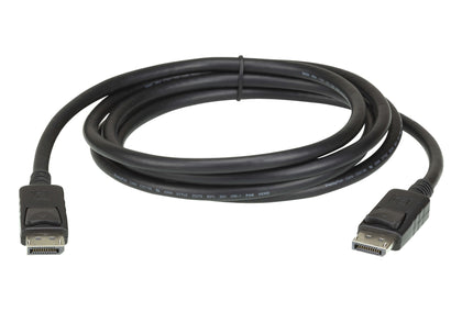 Aten 2m DisplayPort Cable, supports up to 3840 x 2160 @ 60Hz, 28 AWG copper wire construction for high-definition media connections Aten