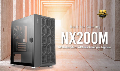 Antec NX200M m-ATX, ITX Case, Large Mesh Front for excellent cooling, Side Window, 1x 12CM Fan Included, Radiator 240mm. GPU 275mm Antec