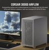 Corsair Carbide Series 3000D Solid Steel Front ATX Tempered Glass White, 2x 120mm Fans pre-installed. USB 3.0 x 2, Audio I/O. Case