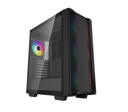 DeepCool CC560 ARGB V2 Mid-Tower Case Full-Sized Tempered Glass Window, 4 x Pre-installed A-RGB Fans 120mm, 2x 3.5' Drive Bays,7 Expansion Slots