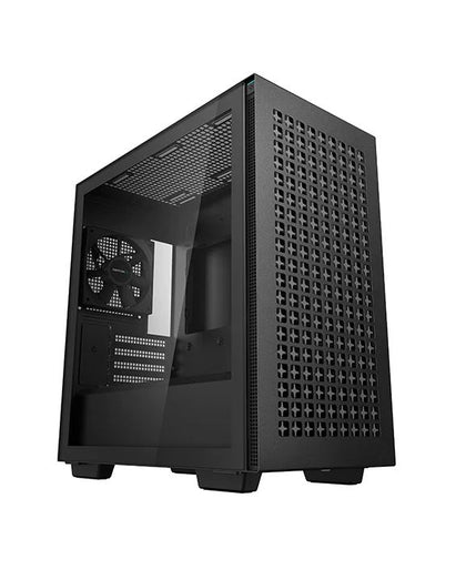 DeepCool CH370 M-ATX Case, 120mm Rear Fan Pre-Installed, Headphone Stand, up to 360mm Radiators, 2 Switching front panels DEEPCOOL