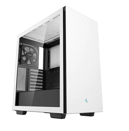 DeepCool CH510 White Mid-Tower ATX Case, Tempered Glass, 1 x 120mm Pre-Installed Fans, 2 x 3.5' Drive Bays, 7 x Expansion Slots DEEPCOOL