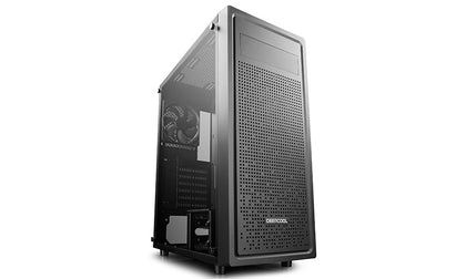 Deepcool E-Shield E-ATX PC Case, Tempered Glass Side Panel, Square-Hole Array Front Panel for Cooling Performance, 1x Pre-Installed Fan DEEPCOOL
