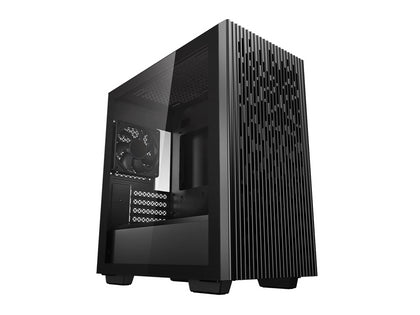 DeepCool MATREXX 40 Mini-ITX / Micro-ATX Case, Tempered Glass Side Panel, Mesh Top and Front, 1x Pre-Installed Fan, Removable Drive Cage, Black DEEPCOOL