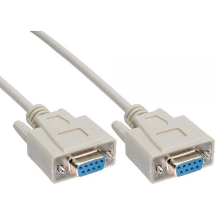 Astrotek 3m Serial RS232 Null Modem Cable - DB9 Female to Female 9 pin Wired Crossover for Data Transfer btw 2 DTE devices Computer Terminal Printer Astrotek