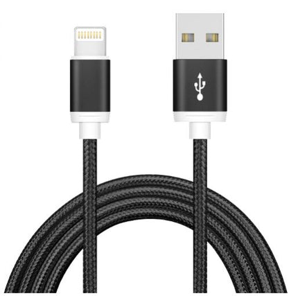 Astrotek 1m USB Lightning Data Sync Charger Black Cable for iPhone 7S 7 Plus 6S 6 Plus 5 5S iPad Air Mini iPod Astrotek