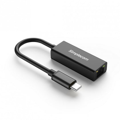 Simplecom NU313 SuperSpeed USB-C to Gigabit Ethernet RJ45 Network Adapter Aluminium Simplecom