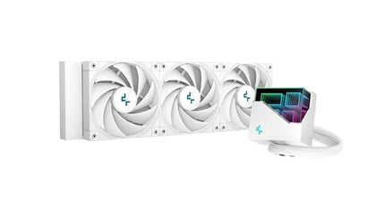 DeepCool LT720 Premium Liquid CPU Cooler, 360mm Radiator, High-Performance FK120 FDB Fans, Multidimensional Infinity Mirror Block, A-RGB (White)