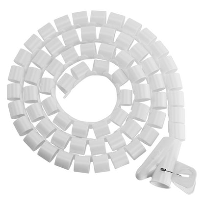 Brateck 20mm/0.79' Diameter Coiled Tube Cable Sleeve  Material Polyethylene(PE) Dimensions 1000x20mm - White Brateck