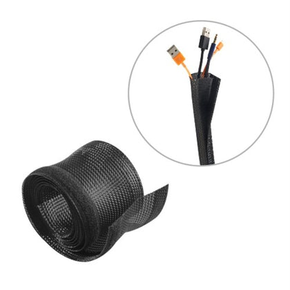 Brateck Flexible Cable Wrap Sleeve with Hook and Loop Fastener (135mm/5.3' Width) Material Polyester Dimensions 1000x135mm -  Black Brateck
