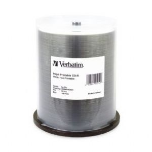 Verbatim CD-R 700MB 100Pk White Wide InkJet 52x Verbatim