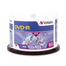 Verbatim DVD-R 4.7GB 50pk Spindle 16x Verbatim